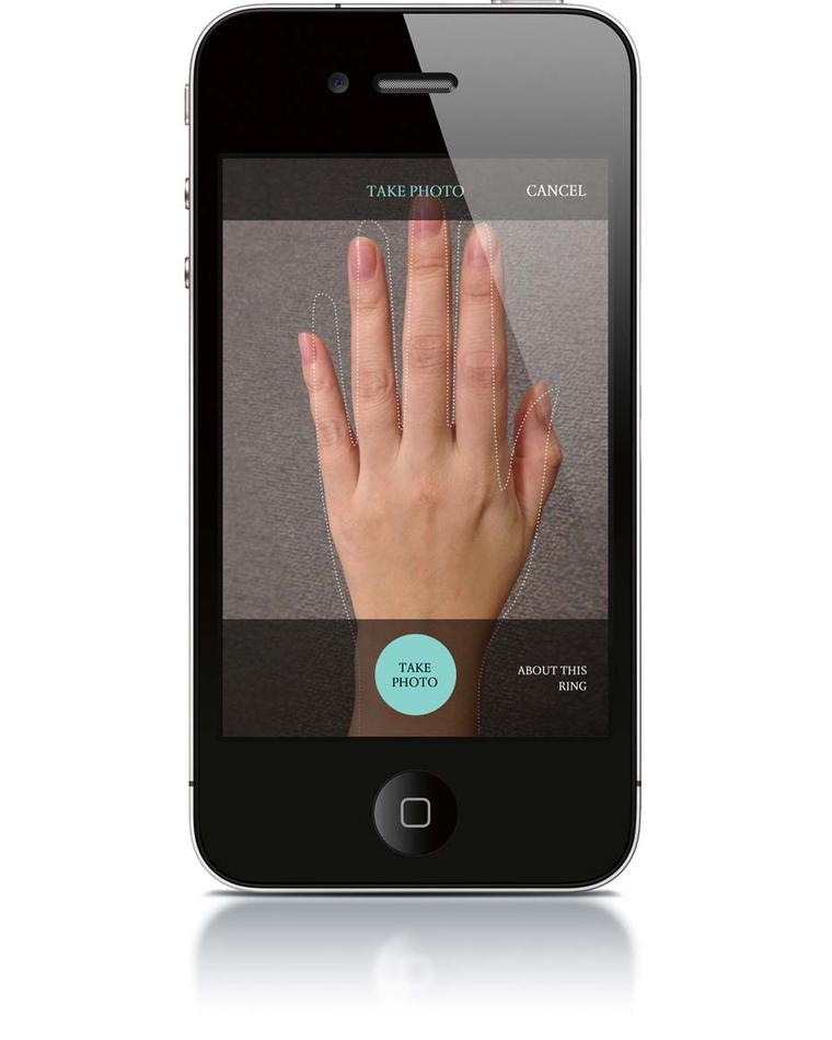 Ring finger measurement app top